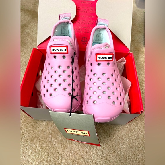 HUNTER Scarpe Impermeabili Leggere Per Bambini: Perfette Per Acqua E Gioco, Colore Foxglove Spearmint, Taglia 29